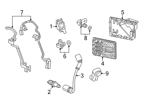 2016 Chevrolet Suburban Powertrain Control Mount Bracket Diagram for 23283540