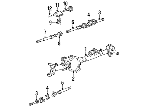 1992 Dodge D250 Front Axle -Sub Assembly Dana#73579-2X Diagram for 4506004