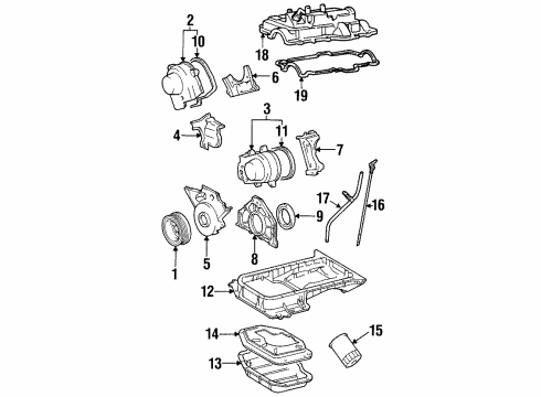 1998 Lexus LS400 Filters Air Filter Element Sub-Assembly Diagram for 17801-50010-83