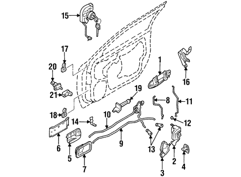 1999 Infiniti I30 Front Door Switch Assy-Power Window, Main Diagram for 25401-0L700