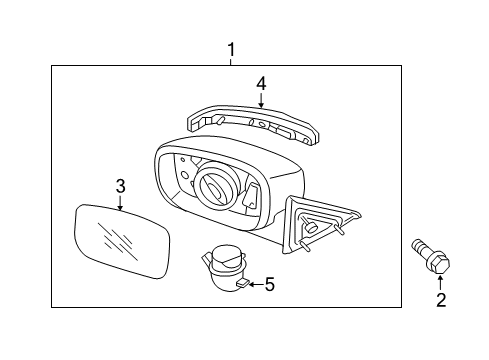 2011 Hyundai Equus Outside Mirrors Mirror Assembly-Outside Rear View, RH Diagram for 87620-3N300