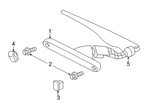 2001 Honda Insight High Mount Lamps Screw, Tapping (4X16) (Po) Diagram for 93913-24480