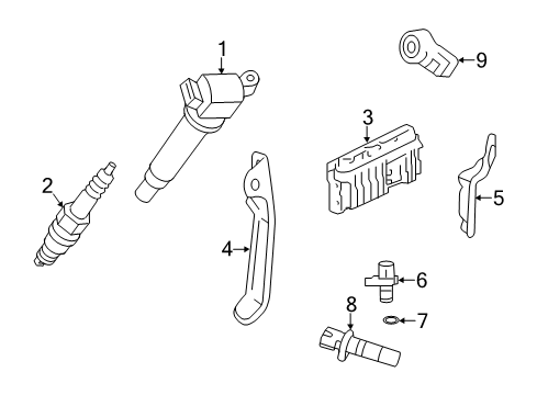 2021 Toyota Avalon Ignition System Coil, Ignition Diagram for 90919-A2009