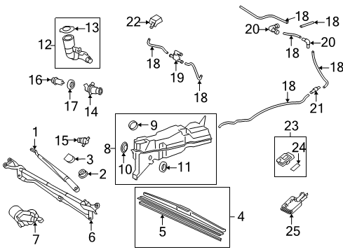 2011 Lexus LX570 Wiper & Washer Components Wiper Arm Diagram for 85221-60280