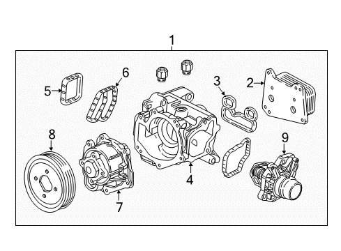 2018 Buick Cascada Oil Cooler Oil Cooler Seal Diagram for 55570687