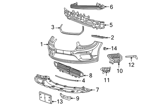 2021 Chrysler Voyager Bumper & Components - Front Nut-Spring Diagram for 6512737AA