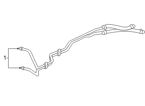 2005 Jeep Liberty Trans Oil Cooler Tube-Supply & Return Diagram for 55037734AD