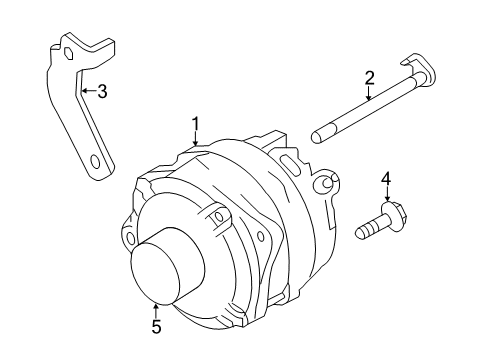 2011 Nissan Murano Alternator Bracket-Harness Clip Diagram for 24239-JA11B