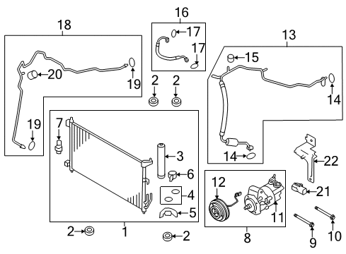 2009 Nissan Cube Air Conditioner Compressor Wo Cl Diagram for 92610-CJ60C