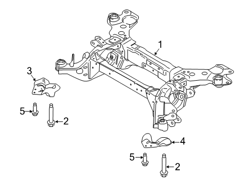 2020 Lincoln Nautilus Suspension Mounting - Rear Bracket Bolt Diagram for -W713284-S439X