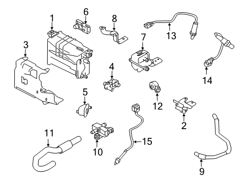 2021 Nissan Rogue Sport Emission Components CANISTER Assembly E Diagram for 14950-6MM0A