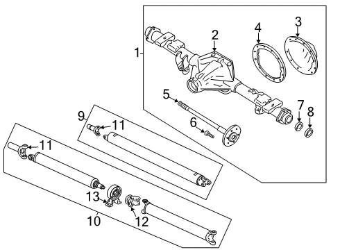 2008 GMC Canyon Axle Housing - Rear Axle Assembly Diagram for 25814904