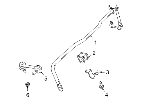 2009 Dodge Journey Stabilizer Bar & Components - Rear Bar-Rear Suspension Diagram for 5151209AB