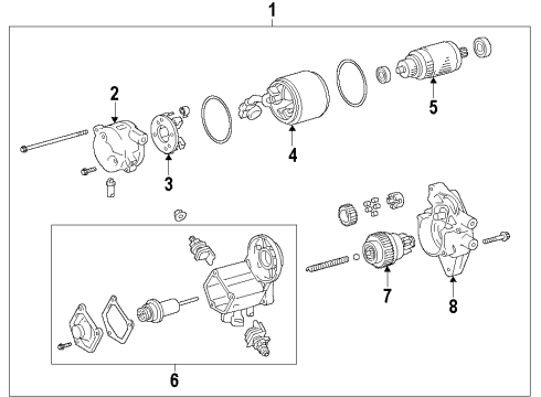 2010 Toyota 4Runner Starter Starter Diagram for 28100-31131