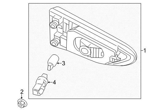 2013 Infiniti JX35 Bulbs Lamp Assembly-Back Up RH Diagram for 26540-3JA0A