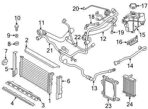 2017 BMW 330i xDrive Radiator & Components Radiator Diagram for 17118652497