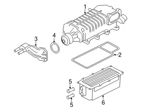 2013 Ford Mustang Intake Manifold Supercharger Diagram for DR3Z-6F066-A