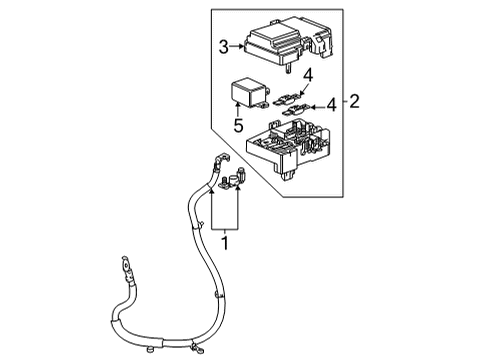 2022 GMC Yukon Battery Cables Battery Cable Diagram for 84966318