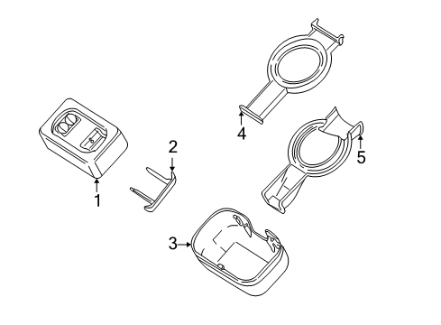 2001 BMW 540i Electrical Components Bottom Part Of Cable Guide Diagram for 61358371931