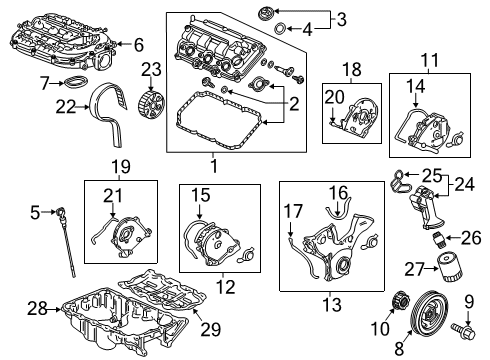 2022 Honda Passport Engine Parts Manifold, Intake Diagram for 17160-RLV-A00