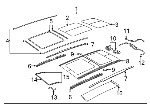 2019 Jeep Renegade Sunroof Bracket-Sunroof Diagram for 68266532AA