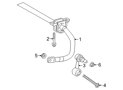 2020 Toyota Corolla Stabilizer Bar & Components - Rear Stabilizer Bar Diagram for 48805-02120