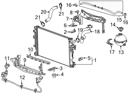 2016 Chevrolet Malibu Automatic Temperature Controls Mount Bracket Diagram for 84258381