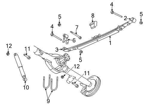 2002 Dodge Ram 1500 Rear Suspension ABSORBER-Suspension Diagram for 52110211AB