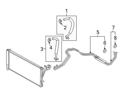 2012 Hyundai Genesis Coupe Trans Oil Cooler Hose Assembly-Oil Cooling Diagram for 25420-2M300