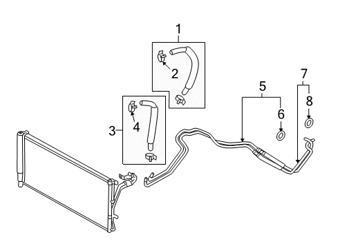 2012 Hyundai Genesis Coupe Trans Oil Cooler Tube-Oil Cooling Diagram for 25476-2M200