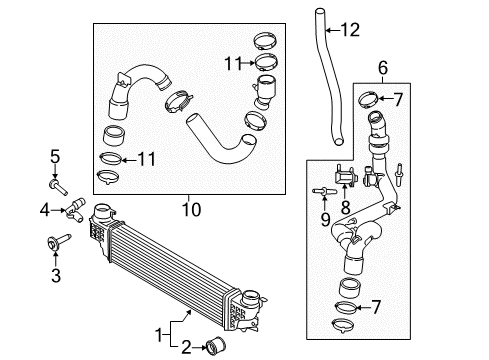 2016 Ford Edge Intercooler Air Inlet Diagram for F2GZ-6C646-B