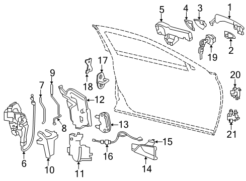 2019 Infiniti QX30 Front Door Hinge Assy-Front Door, Lower RH Diagram for H0420-5DMMA