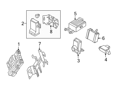2020 Lincoln Continental Electrical Components Module Diagram for JU5Z-15604-CW