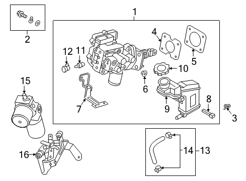 2016 Hyundai Sonata Hydraulic System Integrated Brake ACTUATION Uni Diagram for 58500-E6030