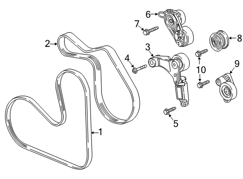 2018 Buick LaCrosse Belts & Pulleys Idler Pulley Diagram for 12678158