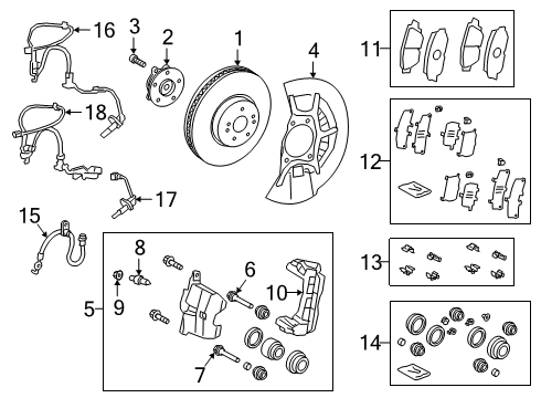 2019 Lexus ES350 Anti-Lock Brakes Hose, Flexible Diagram for 90947-A2104