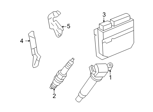 2010 Toyota Matrix Ignition System ECM Diagram for 89661-02V63