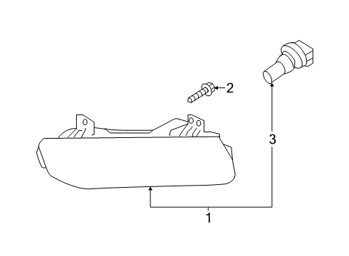 2021 Nissan Kicks Bulbs Fog Lamp Assy-LH Diagram for 26155-00Q0E