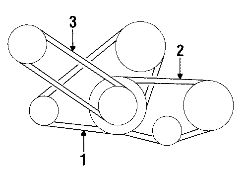 1990 Nissan 300ZX Belts & Pulleys Power Steering Belt Diagram for A195M-F65SAVW