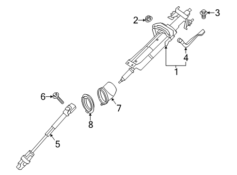 2015 BMW X4 Steering Column & Wheel, Steering Gear & Linkage Steering Spindle Bottom W/Double Joint Diagram for 32306787334