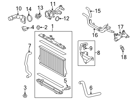 2012 Toyota Highlander Powertrain Control Air/Fuel Sensor Diagram for 89467-48210