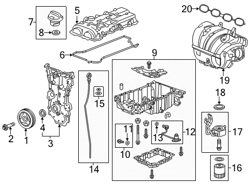 2018 Cadillac CT6 Senders Valve Cover Diagram for 12690243
