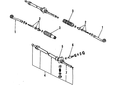 1984 Nissan Maxima Steering Gear & Linkage Steering Gear Diagram for 48010-W2202