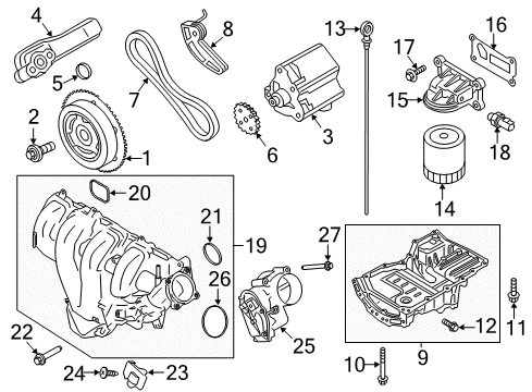 2014 Ford C-Max Filters Fog Lamp Bolt Diagram for -W701459-S437