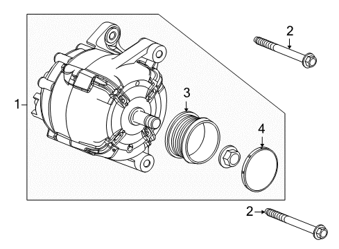 2014 Chevrolet Cruze Alternator Alternator Bolt Diagram for 11094051