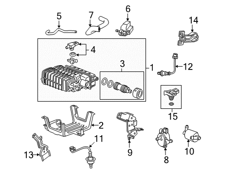 2013 Honda Crosstour Powertrain Control Stay, Sensor Diagram for 36535-5J0-A00