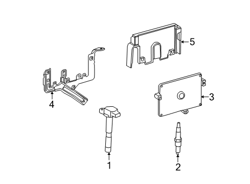 2018 Acura RDX Powertrain Control Bracket, Engine Control Module Diagram for 37821-58K-H00