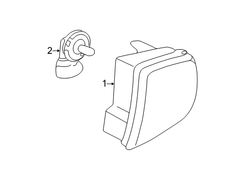 2001 Lincoln LS Bulbs Fog Lamp Assembly Diagram for XW4Z-15200-DA