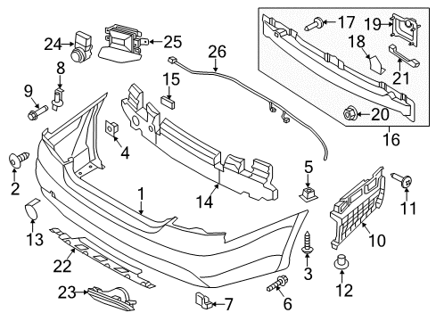 2016 Hyundai Equus Parking Aid Unit Assembly-Bsd, LH Diagram for 95811-3N000