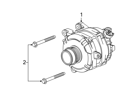 2020 Cadillac XT4 Alternator Alternator Diagram for 13539730